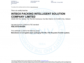 CHỨNG NHẬN FSC